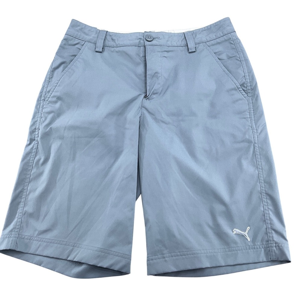 PUMA Shorts Men 29W 20L Gray Golf Lightweight Summer Active Stitched Logo NWOT